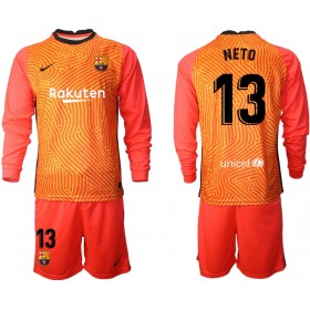 Tenue FC Barcelone Gardien Norberto Neto 13 Enfant 2020-2021 M003 Maillot de Foot ML